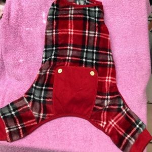 Doggie Pajamas Red Plaid size Small
